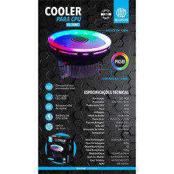 COOLER PROCESSADOR INTEL LED RGB CL-200C HOOPSON