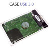GAVETA CASE TRANSPARENTE HD 2,5' SATA USB 3.0 KP-HD012 KNUP