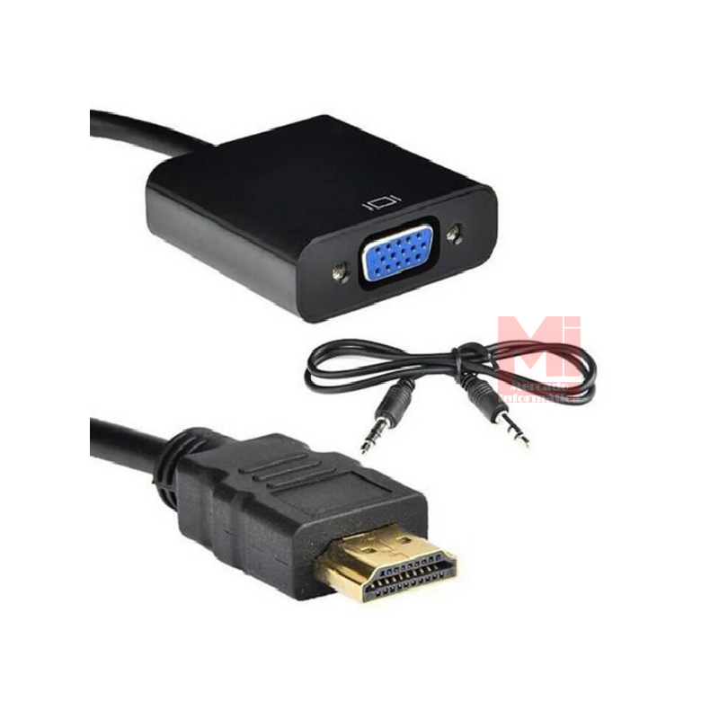 CABO ADAPTADOR HDMI P/ VGA COM SAÍDA P2