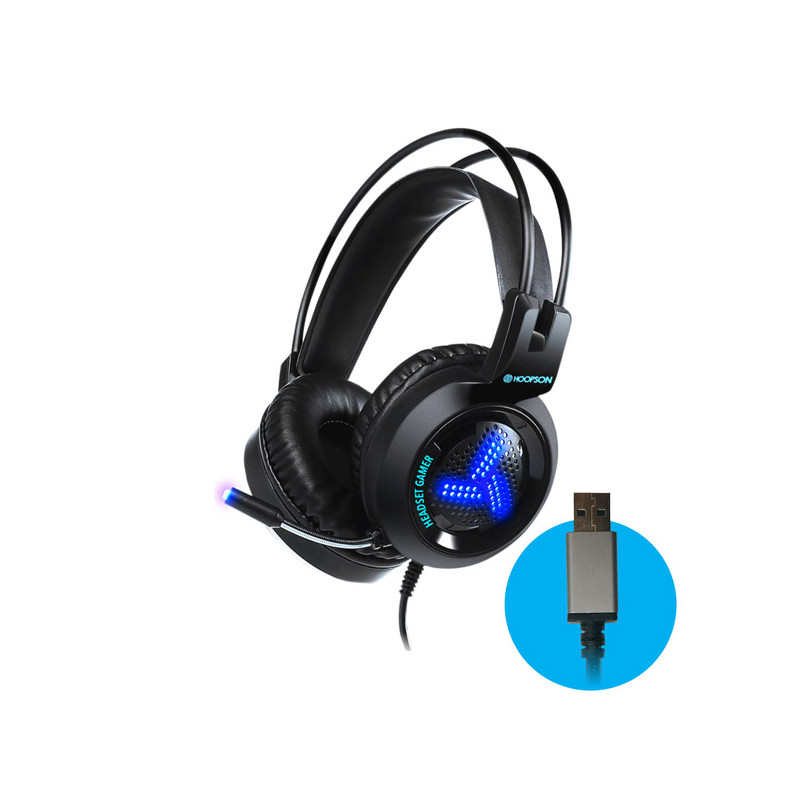 HEADSET GAMER USB F-100-AZ HOOPSON