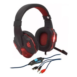 HEADSET GAMER LED VERMELHO KP-397 KNUP