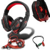 HEADSET GAMER LED VERMELHO KP-397 KNUP