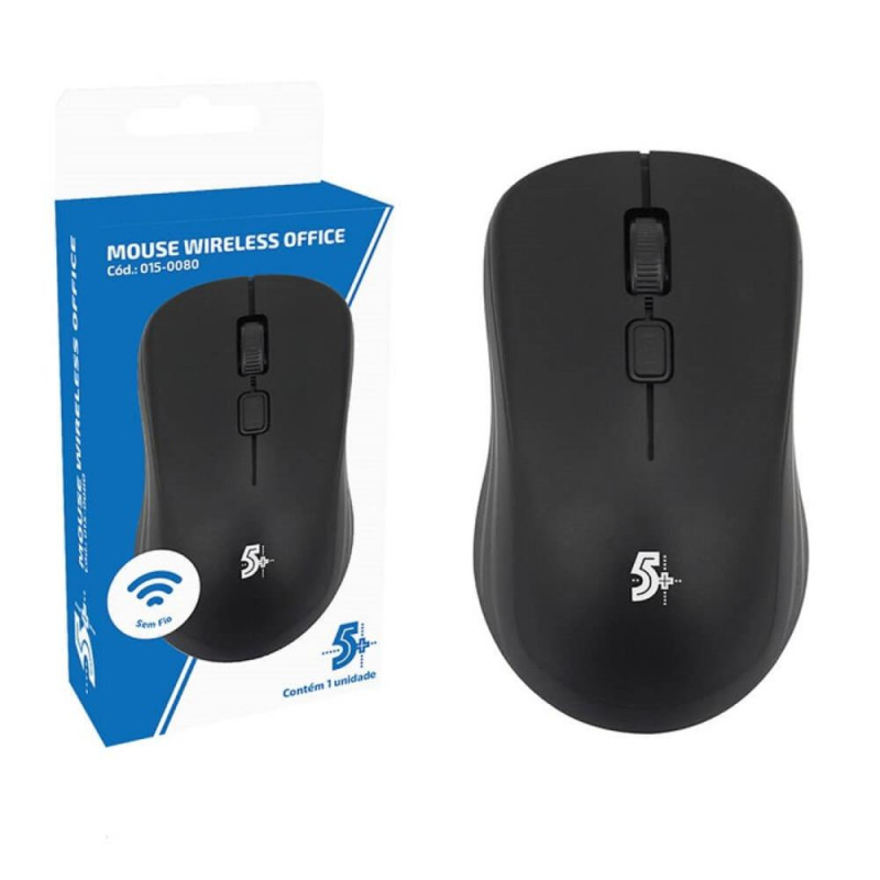 MOUSE S/ FIO PRETO 015-0080 5+