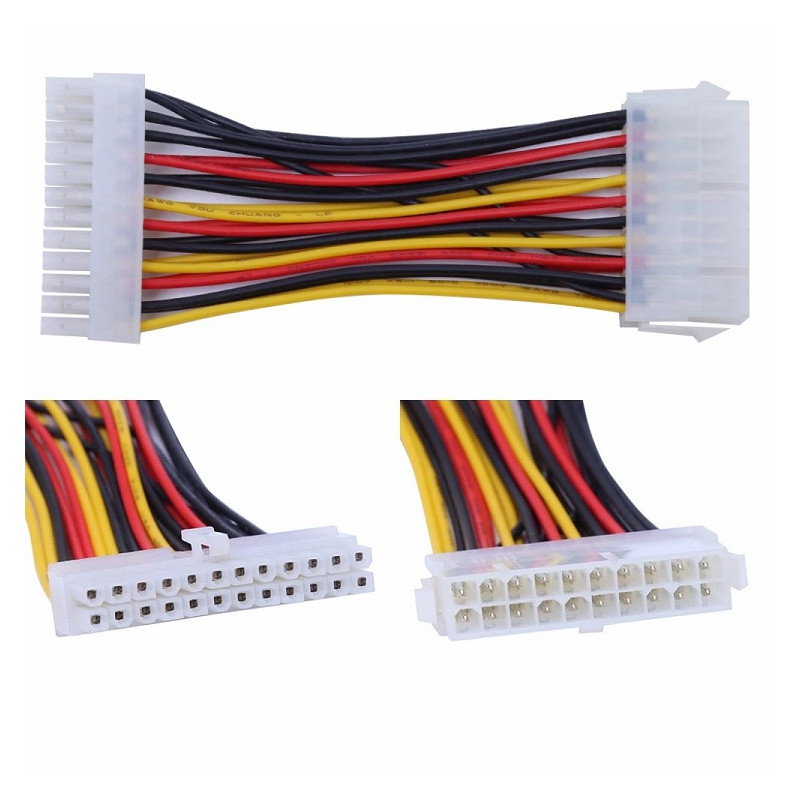 CABO ADAPTADOR DE FONTE 20 PINOS MACHO 24 PINOS FEMEA