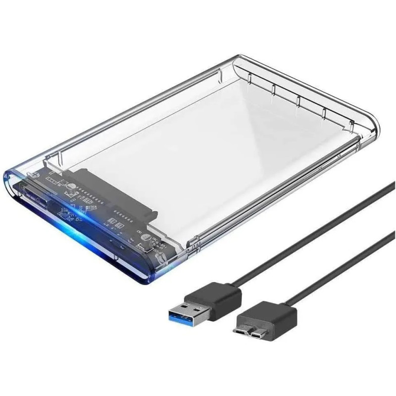 GAVETA CASE TRANSPARENTE HD 2,5' SATA USB 3.0 FY-448