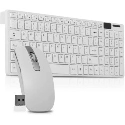 TECLADO E MOUSE S/ FIO BRANCO LEY-171 LEHMOX