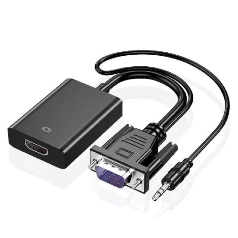 ADAPTADOR CONVERSOR VGA MACHO PARA HDMI FÊMEA