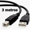 CABO DE IMPRESSORA USB 2.0 3.0M  A MACHO X B MACHO- ALTOMEX