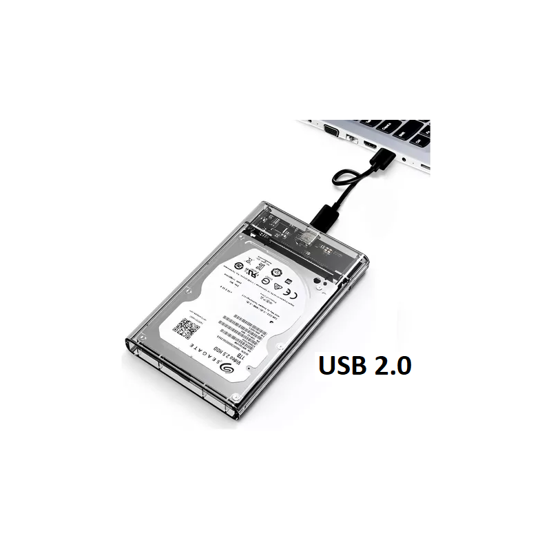 GAVETA CASE TRANSPARENTE HD 2,5' SATA USB 2.0 FY-785 FY