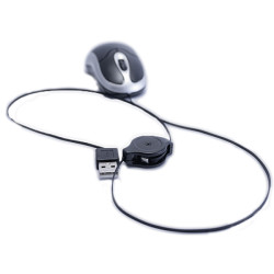MOUSE OFFICE COM FIO RETRÁTIL 2 BOTÕES MU2915 HAYOM